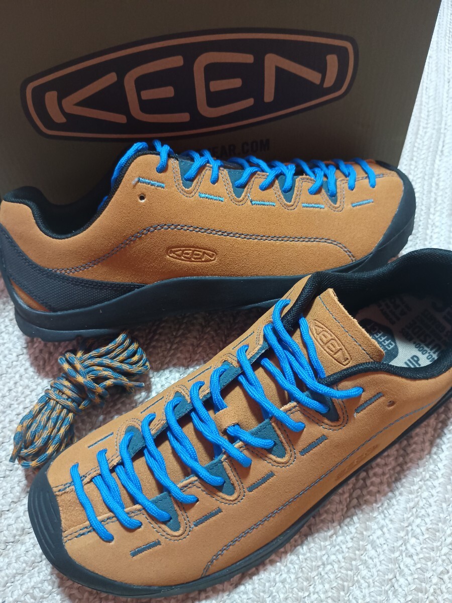 新品 未使用 KEEN JASPER 28.5cm US10.5 ブラウン ブルー キーン ジャスパー スエード スニーカー メンズ 正規品 アウトドア拍卖
