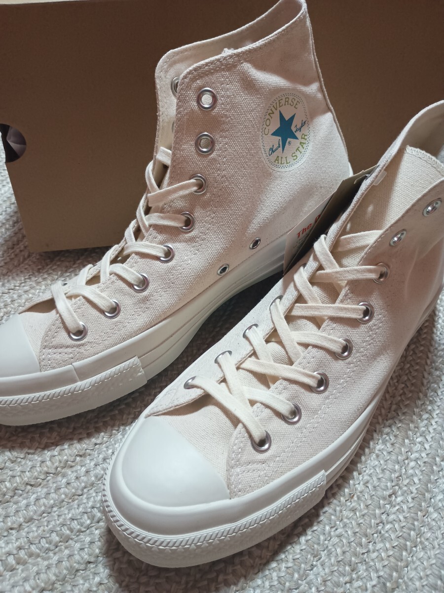 新品 未使用 CONVERSE ALLSTAR 無染色 キャンバス HI 26.5cm 生成り ナチュラル コンバース オールスター ハイカット拍卖