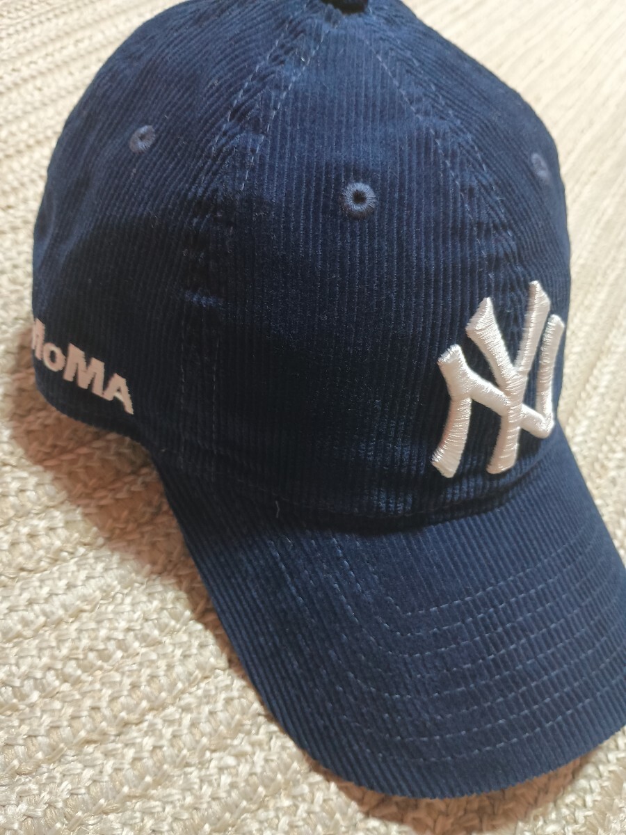 新品 未使用 NEW ERA MOMA 別注 コーデュロイ ヤンキース キャップ 紺 ネイビー ニューエラ フリーサイズ ニューヨーク 近代美術館 モマ拍卖
