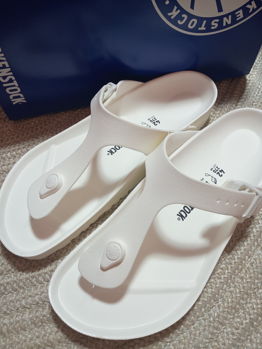 新品 未使用 BIRKENSTOCK ビルケンシュトック GIZEH ギゼ EVA ホワイト 白 42 27cm ドイツ製 サンダル 拍卖