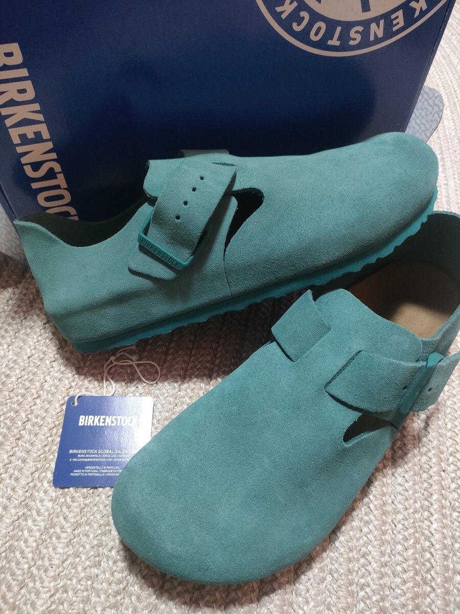 新品 定価23100 BIRKENSTOCK LONDON スエード DARK TEAL 41 26.5cm ビルケンシュトック ロンドン シューズ サンダル拍卖