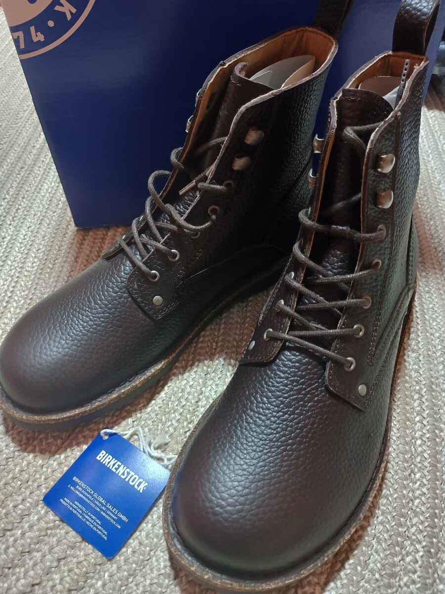新品 BIRKENSTOCK ビルケンシュトック BRYSON ブライソン 27cm 42 ダークブラウン ブーツ レギュラーフィット レザー 拍卖