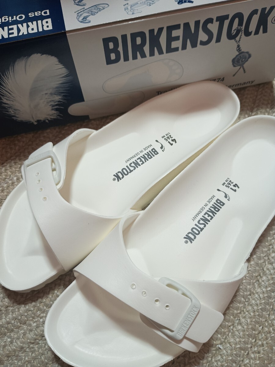 新品 未使用 BIRKENSTOCK ビルケンシュトック Madrid マドリッド EVA ホワイト 白 41 26.5cm ドイツ製 サンダル 拍卖