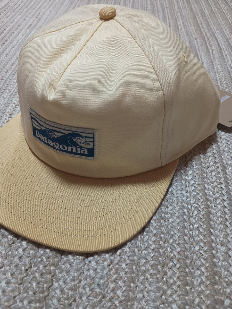 新品 未使用 patagonia パタゴニア BOARDSHORT LABEL CAP キャップ バターカップイエロー フリーサイズ 帽子拍卖