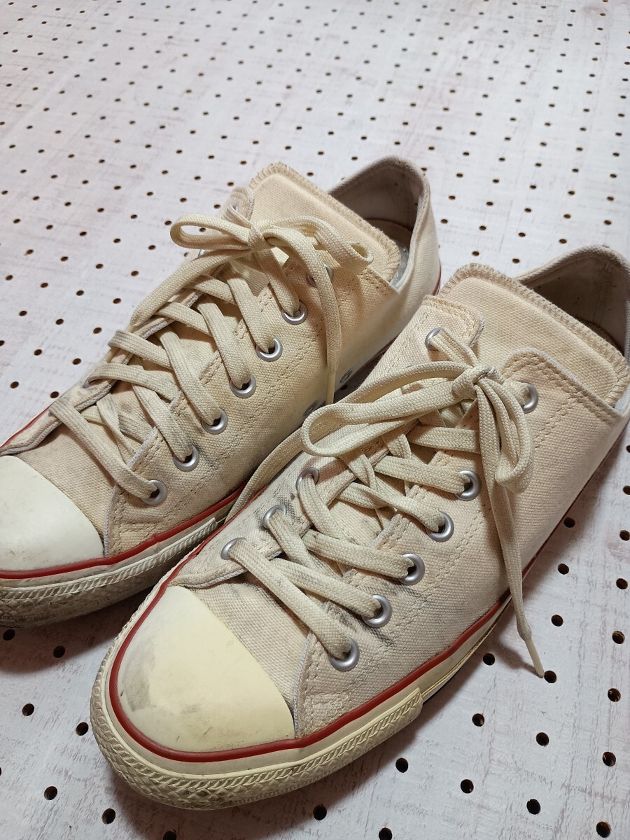 断捨離 CONVERSE コンバース オールスター OX REACT 29cm ナチュラル ホワイト ALL STAR スニーカー 拍卖