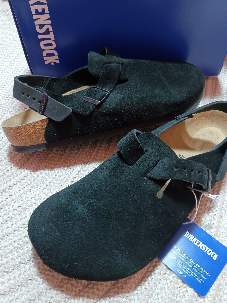 新品 未使用 BIRKENSTOCK TOKIO II スエード レザー ブラック 43 28cm ビルケンシュトック トキオ サンダル 定価25300拍卖