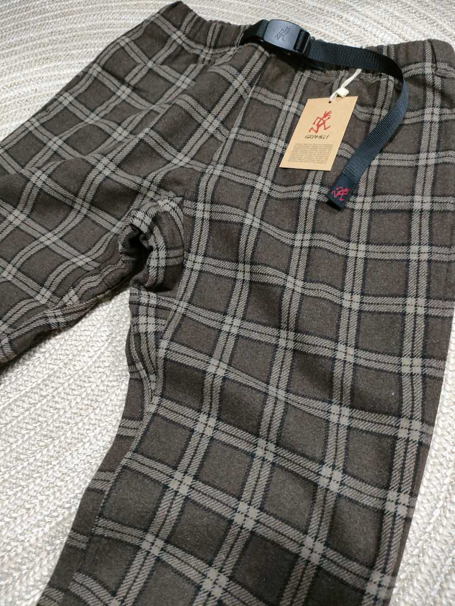 新品 定価12980 GRAMICCI グラミチ ウールブレンド ST ロングパンツ L ブラウン チェック 国内正規品 メンズ アウトドア 拍卖