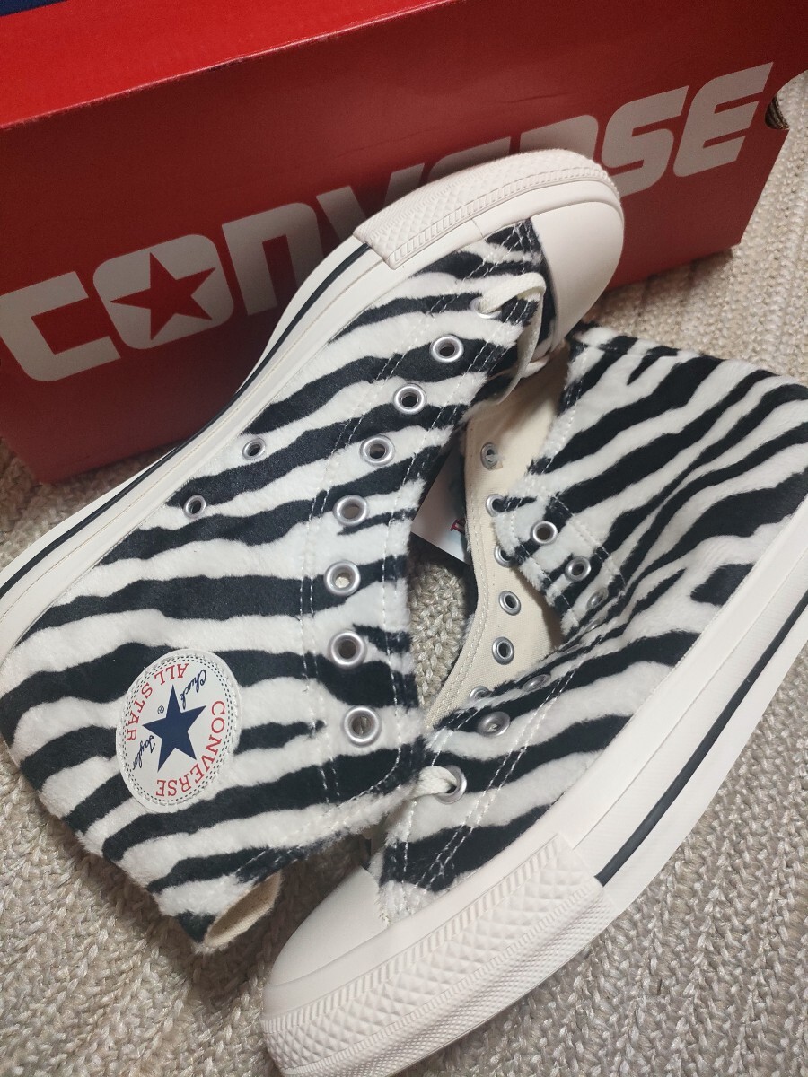 新品 未使用 CONVERSE ALLSTAR HI コンバース オールスター ハイカット 29cm ゼブラ ファー ZEBRA FUR オフホワイト拍卖
