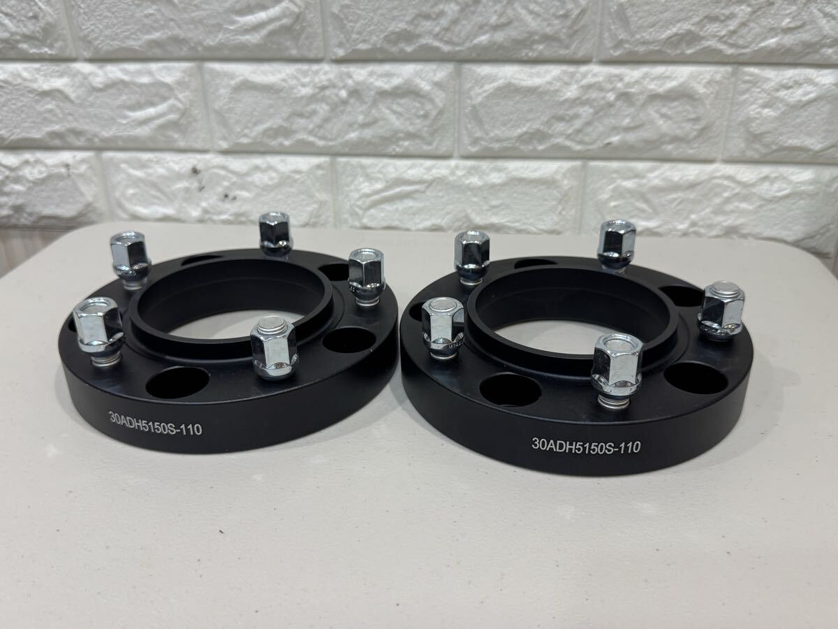 良質 鍛造 ブラック ワイド トレッド スペーサー 30mm PCD150 5H M14×P1.5 5H CB110 レクサス LX ランドクルーザー 100 200 軽量アルミ拍卖