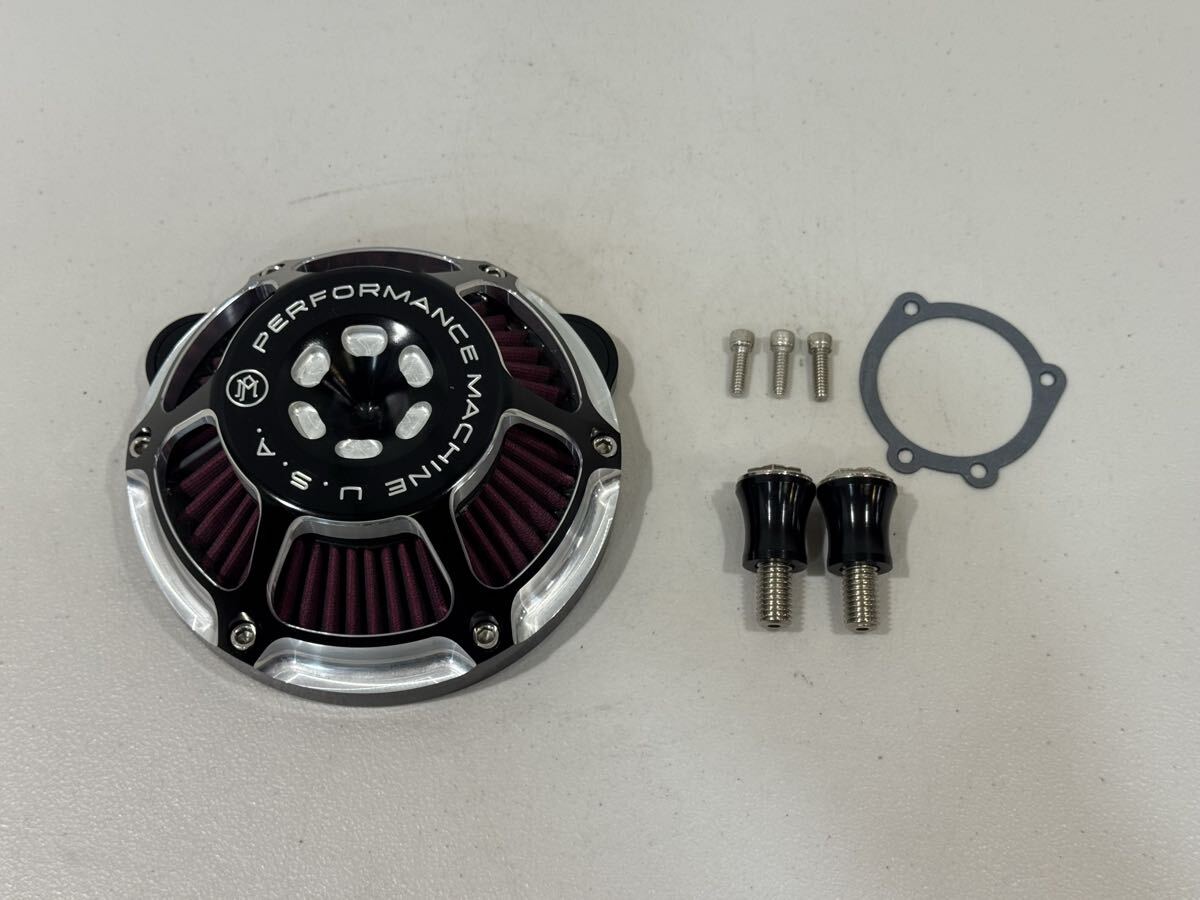 ハーレー スポーツスター 社外 エアクリーナー コントラストカット パフォーマンスマシン PM 1991〜2021 スポーツスター拍卖