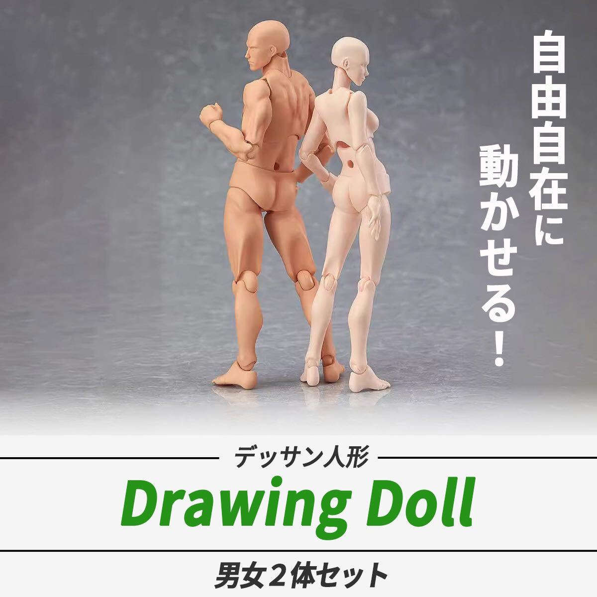 デッサンドール 男女セット台座付き 人形人体 模型 フィギュア スケッチ拍卖