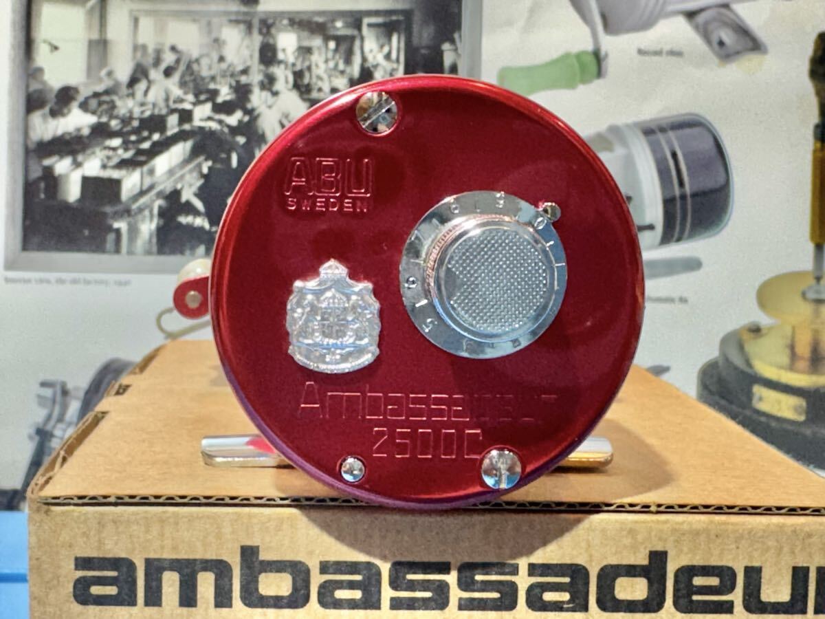 ABU 2500C ノスタルジア レッド 美品 OH済 箱付付属品有 アブ アンバサダー オールド オールドタックル トップ トップウォーター拍卖