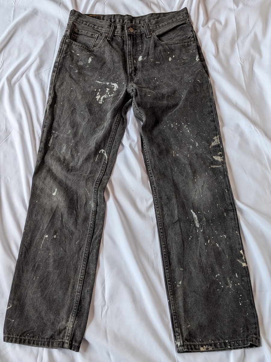 Levi’s リーバイス 505 ブラックデニム ジーンズ W34 L32 バングラデシュ製 ヴィンテージ 黒h⑦拍卖