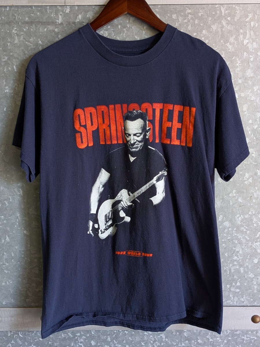 Springsteen2023年ワールドツアー公式Tシャツ バンドTシャツ ネイビー L拍卖