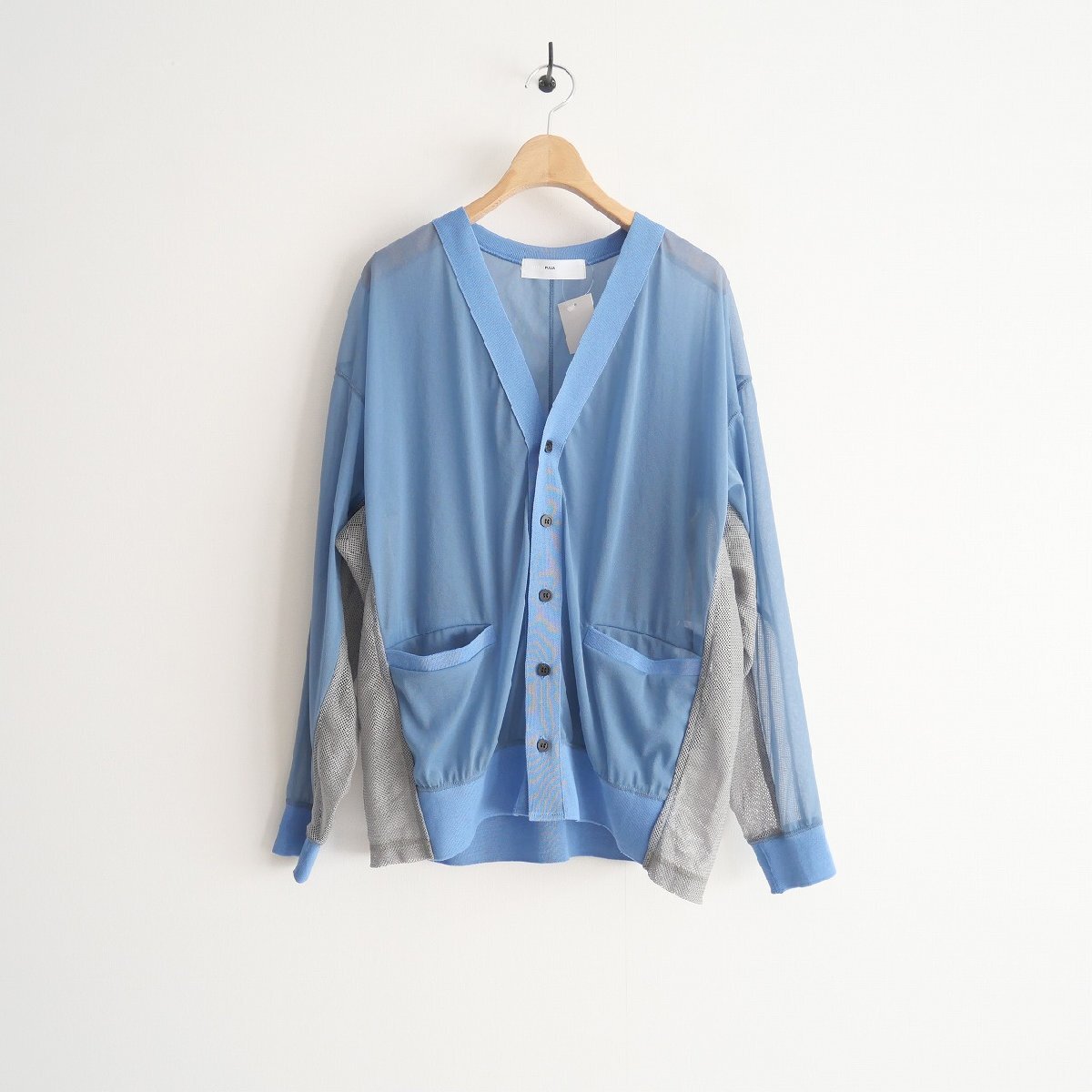 2023 / 未使用 / TOGA PULLA トーガプルラ / CHIFFON JERSEY CARDIGAN カーディガン 36 / TP31-JO244 / 2304-0062拍卖