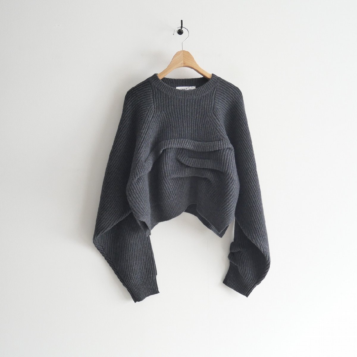 2023AW / 未使用 / ENFOLD エンフォルド / TUCK SHORT-KNIT PULLOVER ショートニット 38 / 300GA270-1830 / 2312-2048拍卖