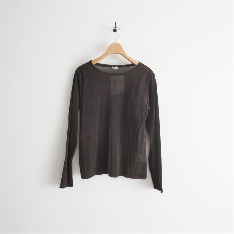 2024AW / 未使用 / IENA イエナ / ラメフロッキーチュールロングスリーブプルオーバー カットソー / 24070900985030 / 2506-0958拍卖