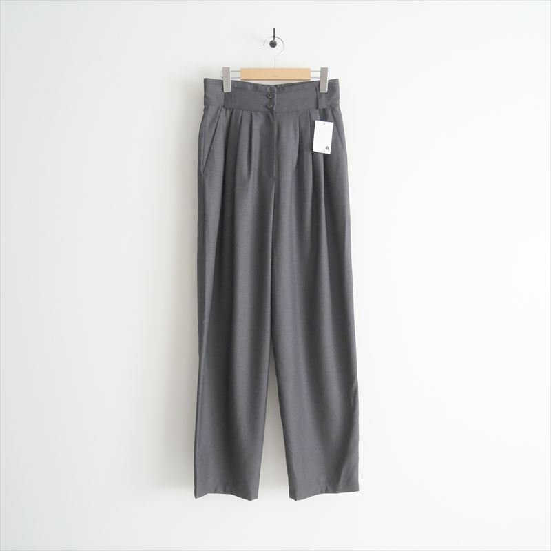 2024AW / 未使用 / CLANE クラネ / WIDE BELT TUCK PANTS パンツ 2 / 17110-7202 / 2502-0538拍卖