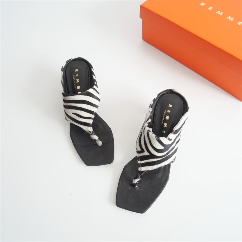 2023 / AP STUDIO購入品 / REMME レメ / cover tong zebra sandal サンダル 37 / 23093587001210 / 2308-0833拍卖