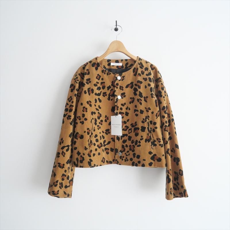 2022AW / 未使用 / MACPHEE / TOMORROWLAND / コーデュロイレオパードプリント クルーネックジャケット 36 / 12072407131 / 2506-0560拍卖