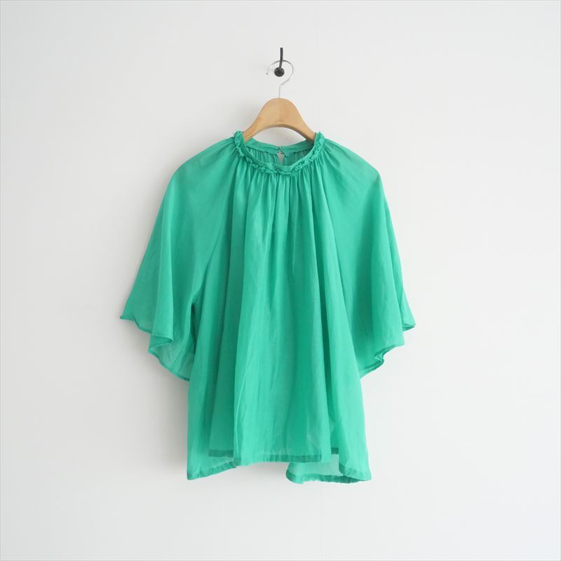 2023 / TOMORROWLAND トゥモローランド / コットンシルク ワイドスリーブブラウス 36 / 14013201405 / 2309-1546拍卖