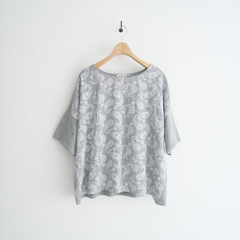 2023 / BEARDSLEY ビアズリー / ペイズリー刺繍Tシャツ / BEZ1031606A0001 / 2309-1532拍卖