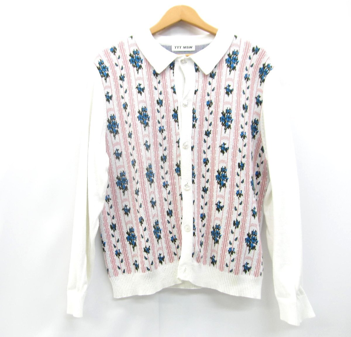 TTT MSW/ティーモダンストリートウエア Flower Jacquard Knit Cardigan ニットカーディガン SIZE:M メンズ □UF4482拍卖