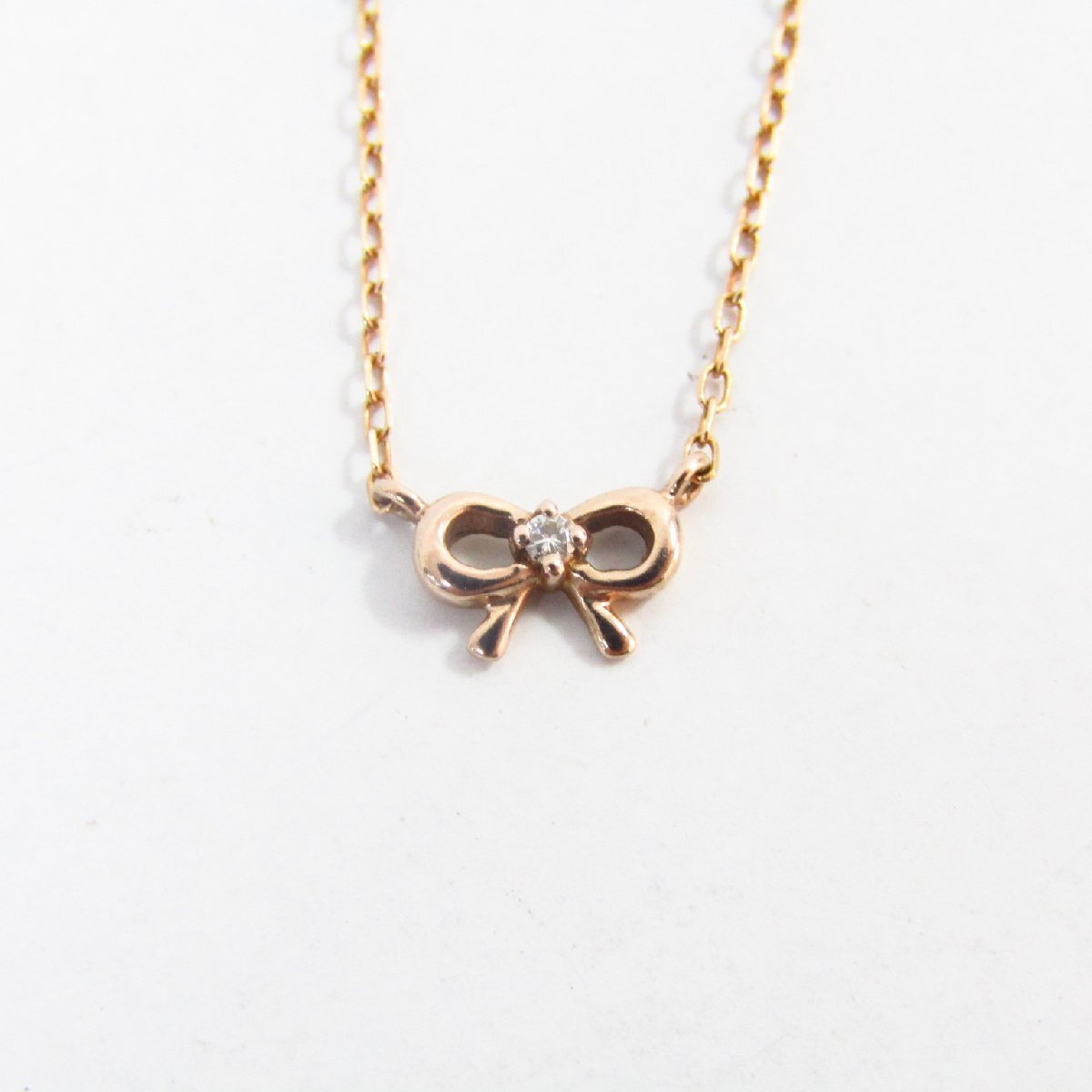 4℃ ヨンドシー K10 金 ネックレス 約0.7g 約40cm ▼AC26547拍卖