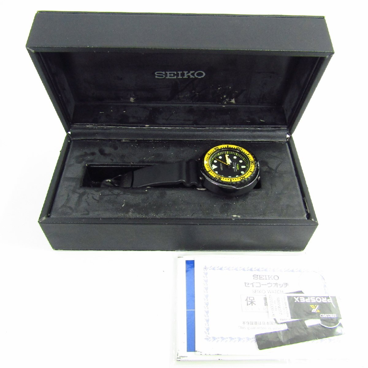 セイコー プロスペックス マリーンマスター デイデイト 1000m メンズ クォーツ QZ 黒文字盤 SBBN027 7C46-0AH0 SEIKO 腕時計 ▼AC26608拍卖
