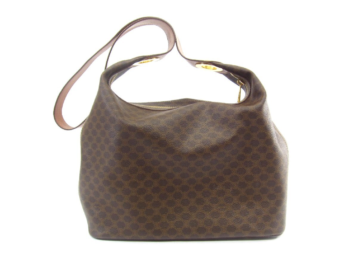 CELINE セリーヌ ワンショルダー マカダム柄 ショルダーバッグ 鞄 ∠UP5249拍卖