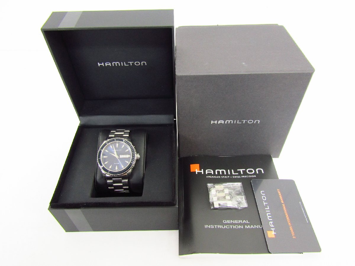 ハミルトン HAMILTON ジャズマスター ジェント クオーツ 40mm H32451141 ブルー 青 メンズ 腕時計 クオーツ ▼AC26532拍卖