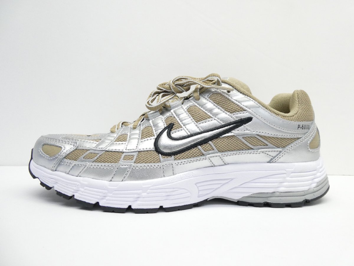 ナイキ NIKE P-6000 Khaki Metallic Silver HQ3030-200 size:26.0cm スニーカー 靴 △WT4664拍卖