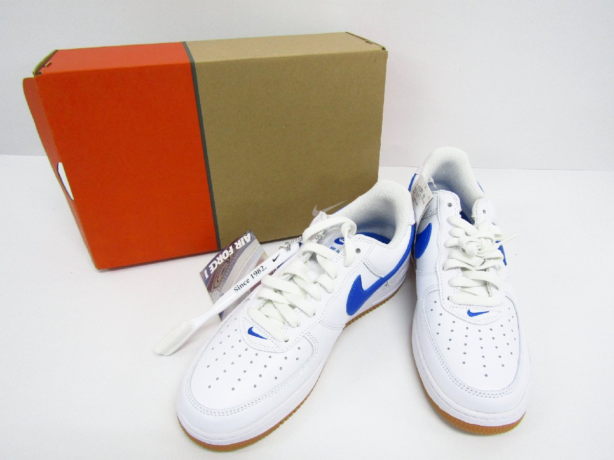NIKE ナイキ AIR FORCE 1 LOW RETRO DJ3911-101 ROYAL BLUE-GUM YELLOW SIZE:26.5cm★SH8269拍卖