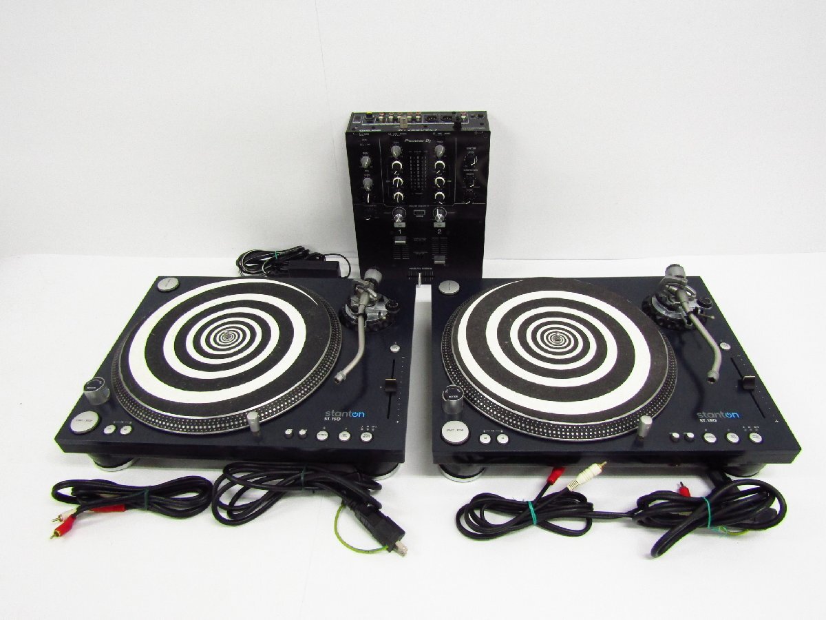 Stanton スタントン ST-150 ターンテーブル×2 Pioneer パイオニア DJM-S3 DJミキサー セット ◆G4831拍卖