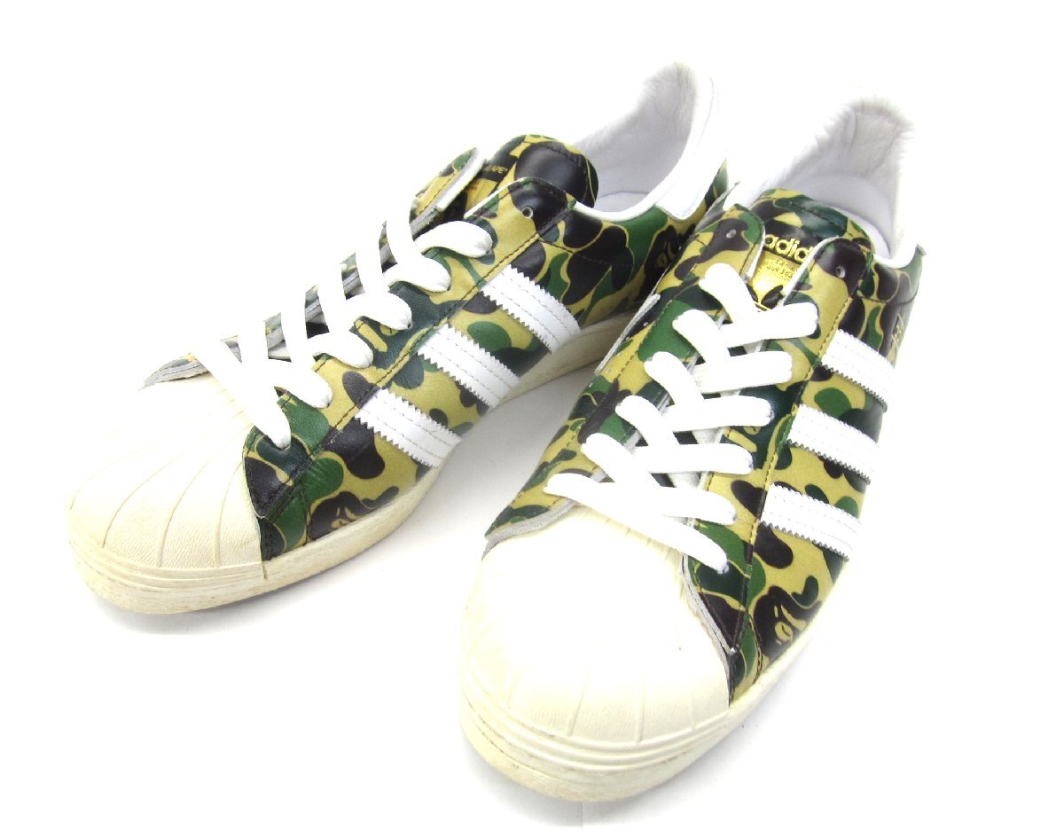 A BATHING APE × adidas アディダス SUPERSTAR 80S スーパースター 80'S GZ8981 SIZE:28.0cm メンズ □UT14368拍卖