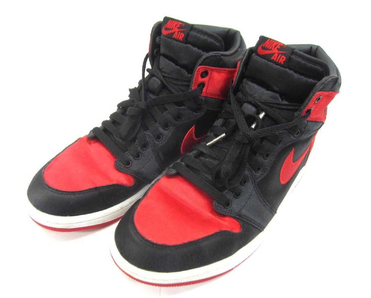 NIKE ナイキ WMNS AIR JORDAN 1 RETRO HIGH OGSATIN BREDエアジョーダン 1 レトロ FD4810-061 SIZE:28.0cm メンズ □UT14364拍卖