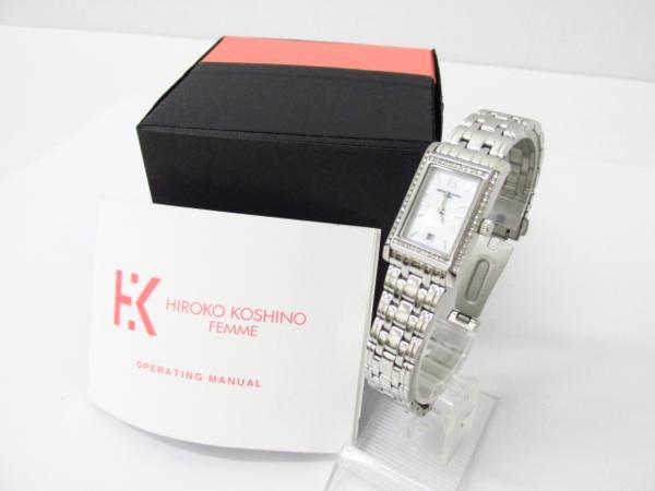 HIROKO KOSHINO FEMME HK901 クオーツ腕時計♪AC8946拍卖