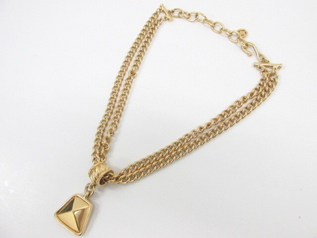 GIVENCHY ジバンシィ アンティーク 2連ネックレス♪AC13314拍卖