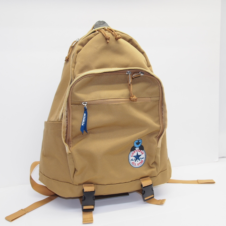 SUNSUN × CONVERSE 74:ベージュ バックパック リュックサック B4 23L BAG 鞄 ∴WB1089拍卖