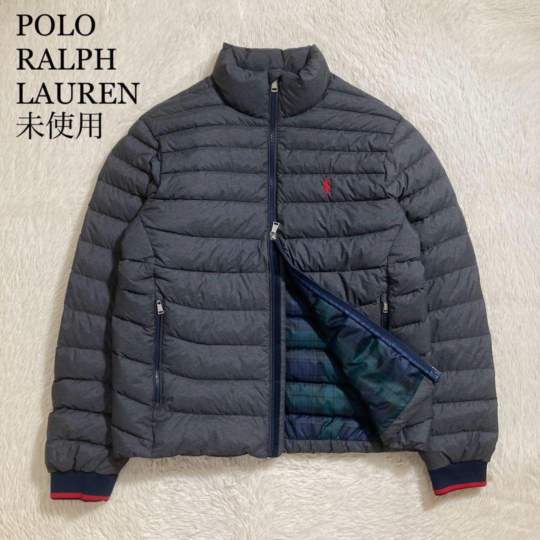未使用品 POLO RALPH LAUREN ポロラルフローレン ダウンジャケット ポニーロゴ パッカブル グレー拍卖