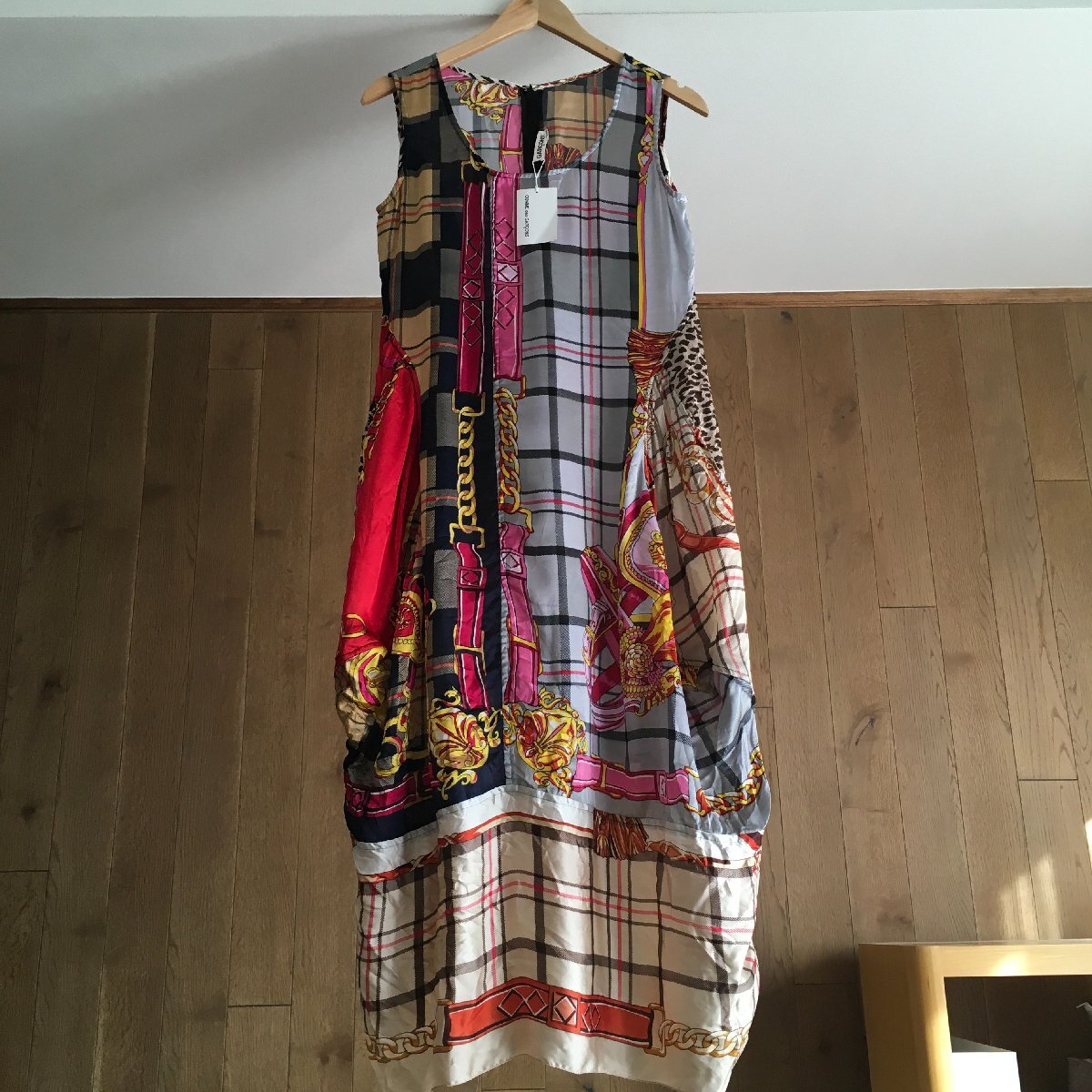 即決 美品 COMME des GARCONS コムデギャルソン AD2018 ビンテージ スカーフ ワンピースS TM拍卖