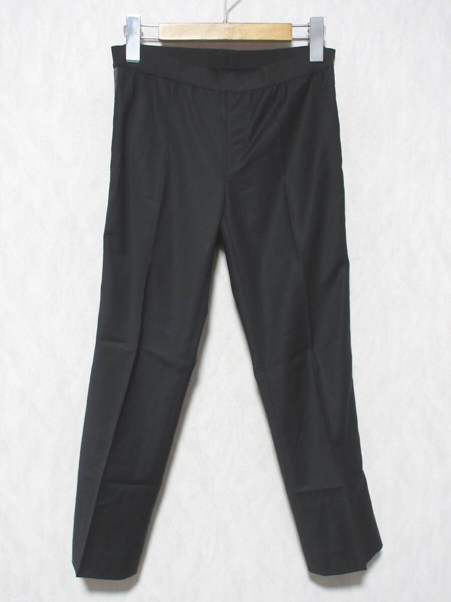 M.Fil エムフィル ウール ストレッチ イージー スラックス パンツ 春夏 レディース 38 ブラック yg7501拍卖