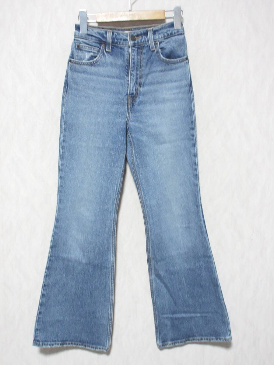 LEVI'S PREMIUM 70s HIGH FLARE ブーツカット フレアデニム ジーンズ パンツ レディース 23 インディゴ kn2620拍卖