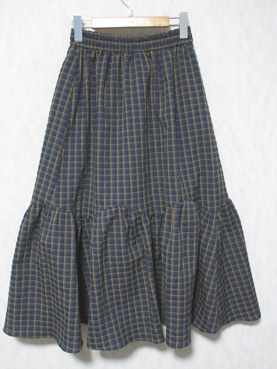 ベイフロー チェックティアードスカート bw2310yg24 レディース 2 ネイビー kn2630拍卖