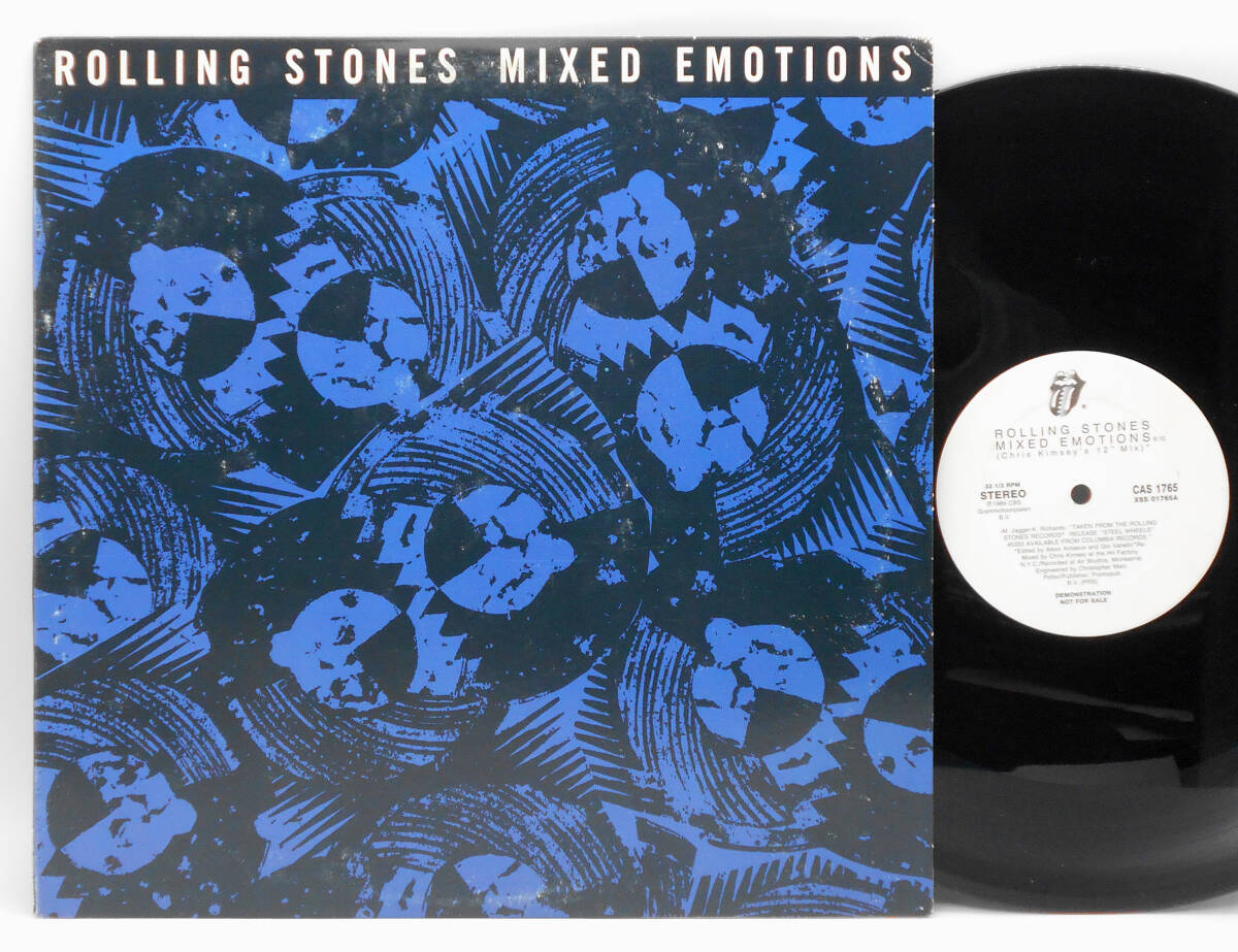 ★良盤 US ORIG PROMO ONLY 12inch★ROLLING STONES/Mixed Emotions 1989年 米国プロモ盤オンリー12インチ Steel Wheels 白プロモ WLP拍卖