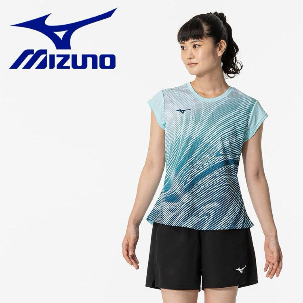 ミズノ ゲームシャツ 半袖 ラケットスポーツ レディース XS バトミントン拍卖