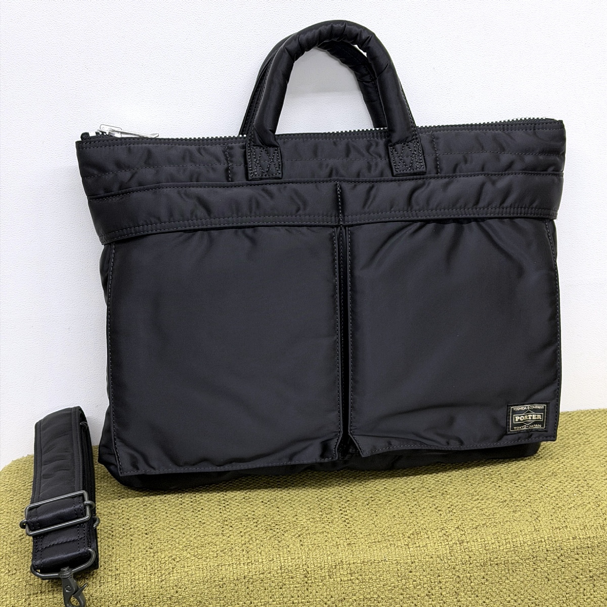 ■未使用■ポーター タンカー(現行) ショートヘルメットバッグ・2Wayショルダーバッグ 622-26110 ブラック拍卖