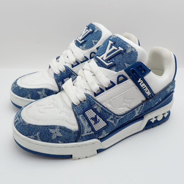 LOUIS VUITTONI LVトレイナーラインスニーカー 36サイズ デニム 23cm相当 レディース ルイヴィトン 質屋 神戸つじの 250382拍卖