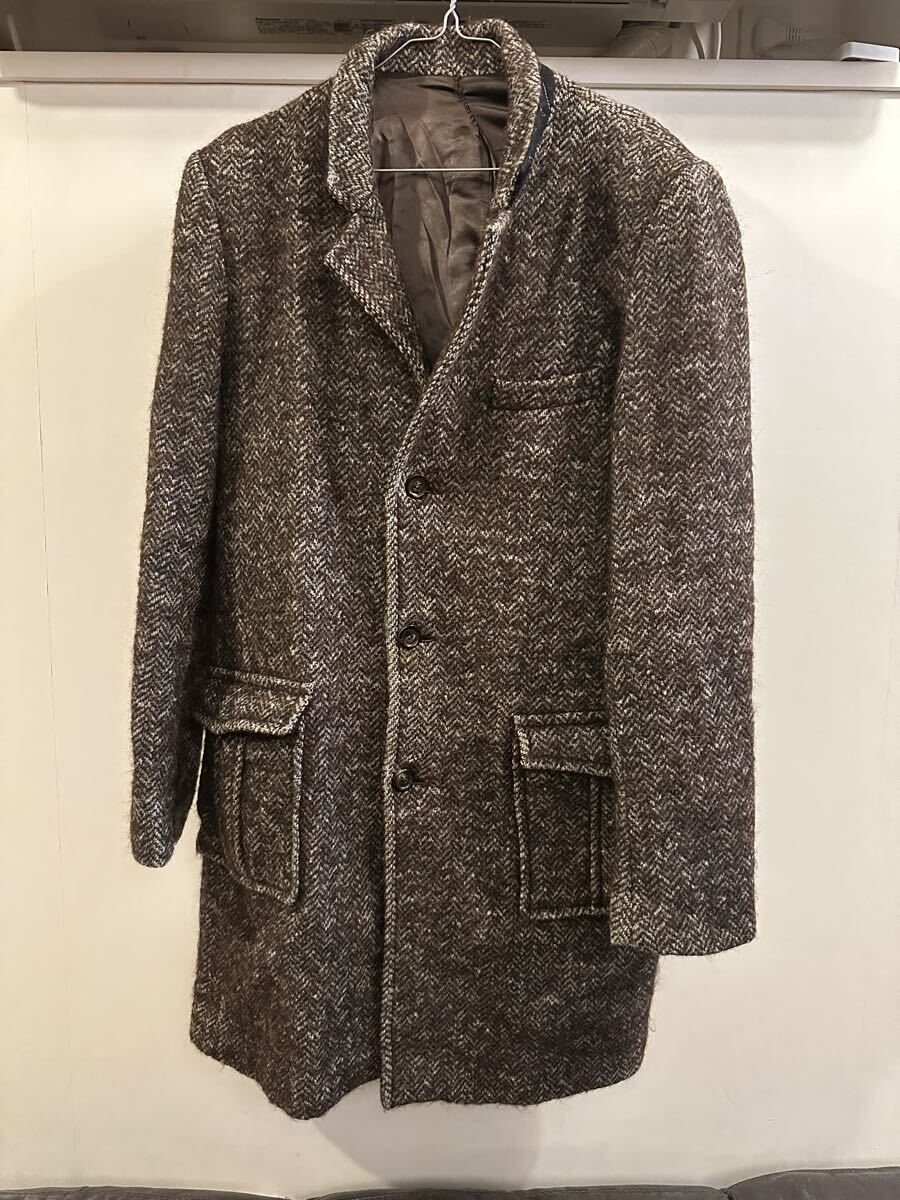 フランス製ポール&ジョー ウールコートMISTER Paul & Joe ジャケットツイードブラウン系 M拍卖