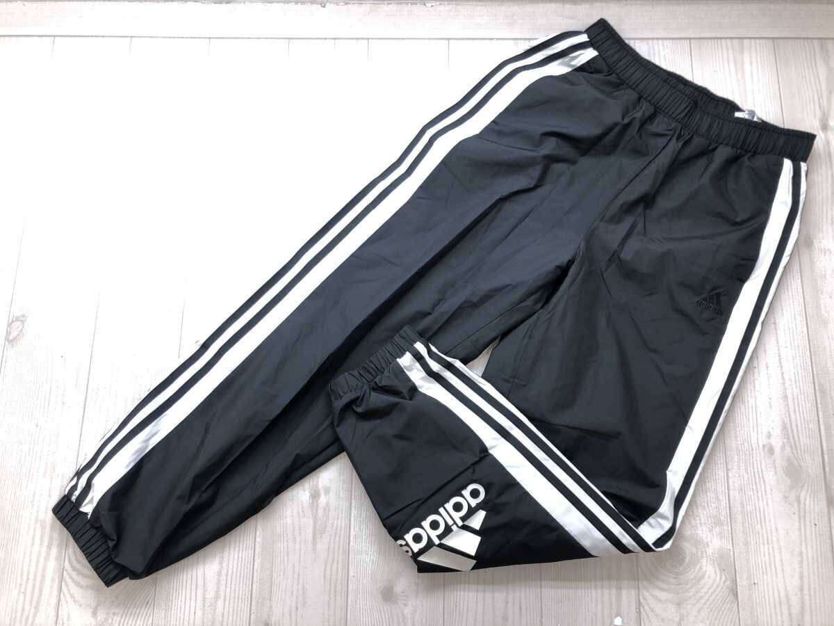 アディダス adidas スポーツ ストリート トレーニング サイドライン シャカシャカ イージー トラック パンツ ボトムス メンズ S 黒白拍卖